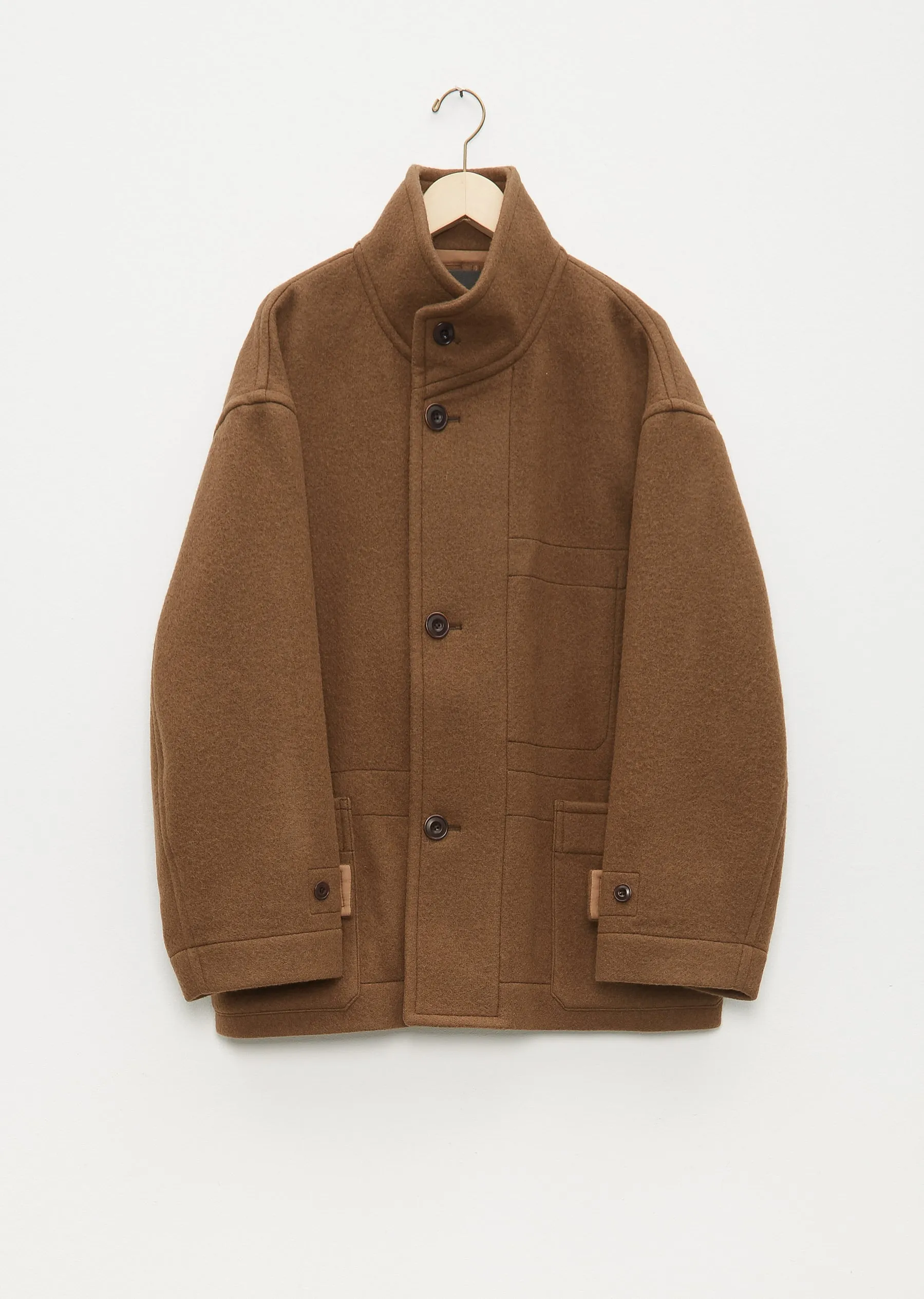 Men's Boxy Duffle Coat — Olive Brown