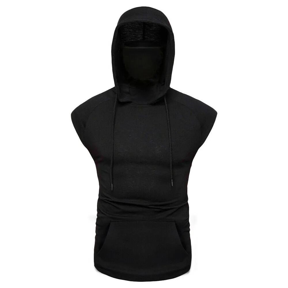 Men's Fitness Sleeveless Hoodie