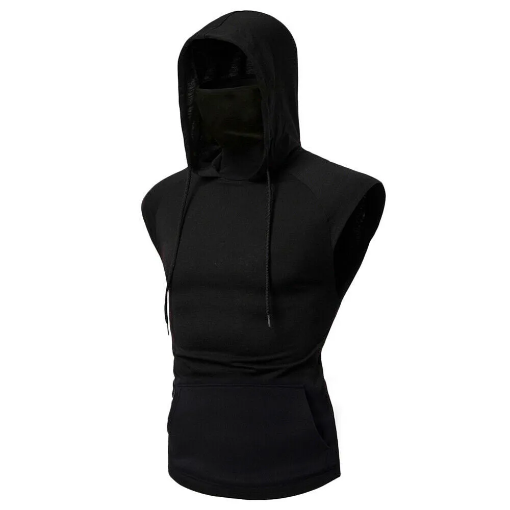 Men's Fitness Sleeveless Hoodie