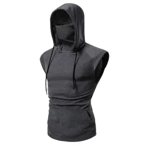 Men's Fitness Sleeveless Hoodie