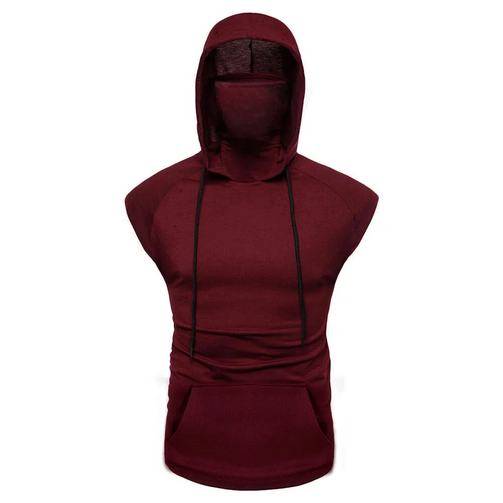 Men's Fitness Sleeveless Hoodie