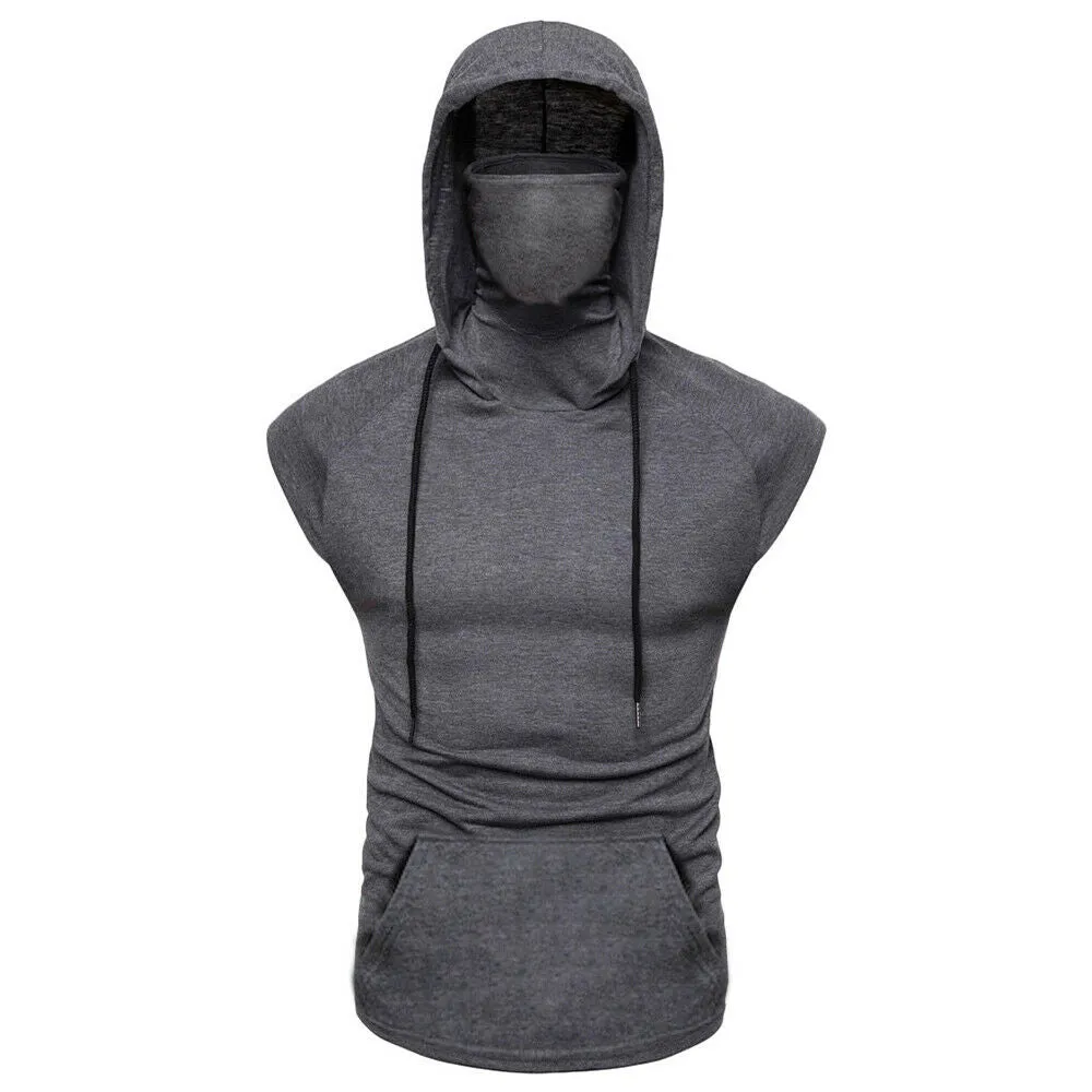 Men's Fitness Sleeveless Hoodie