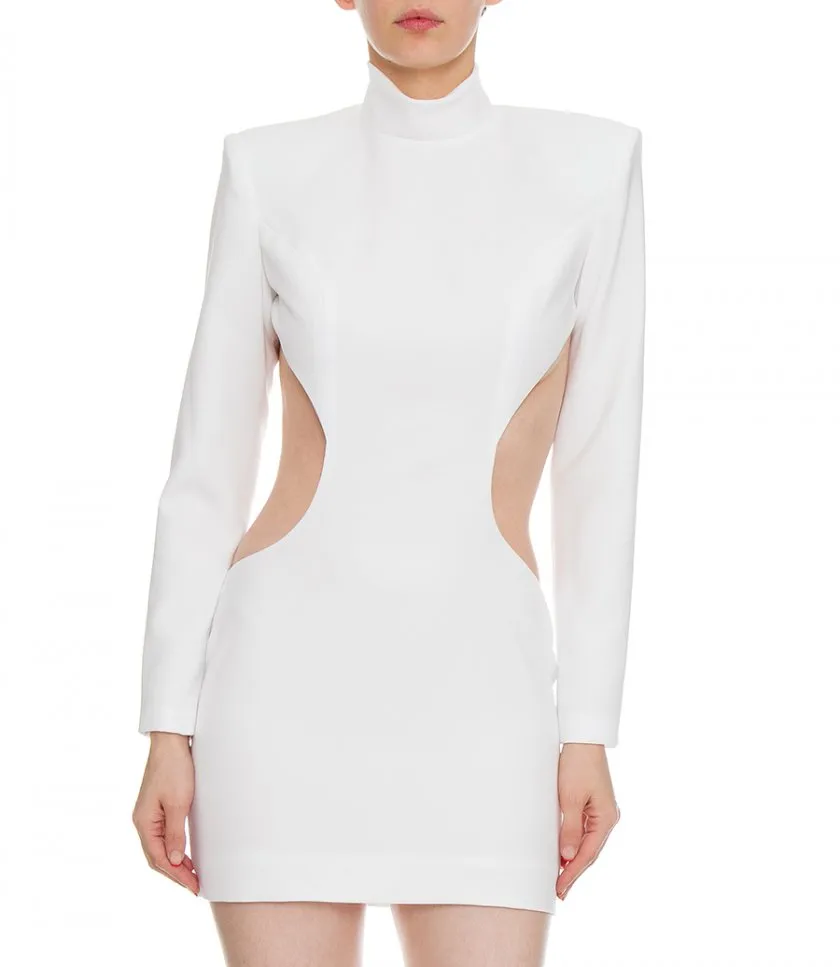 MONOTBACKLESS TURTLENECK MINI DRESS