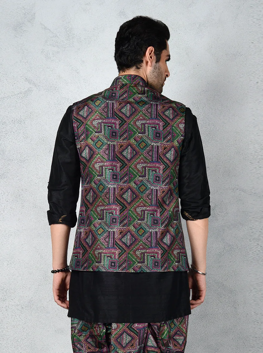 Multicolor Bandhgala Jacket | Azania