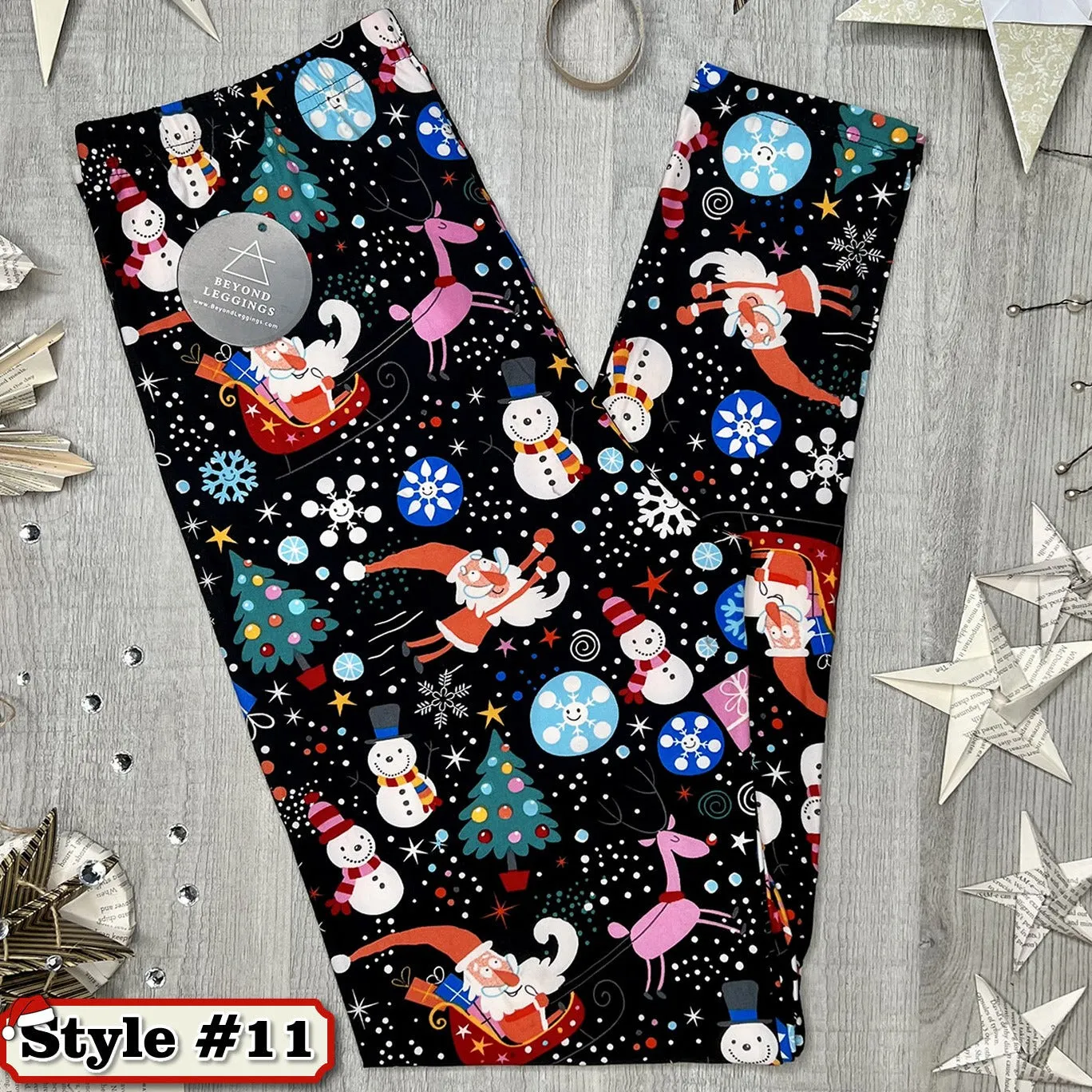 Mystery Christmas Print Soft Leggings