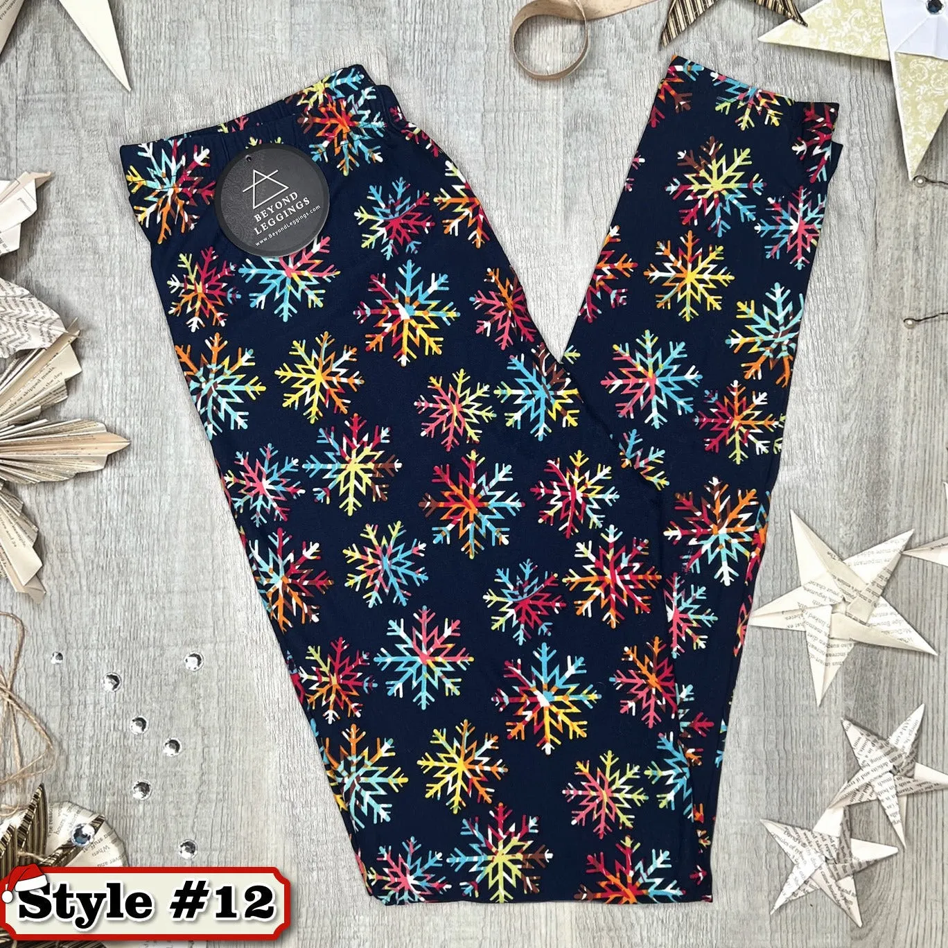 Mystery Christmas Print Soft Leggings