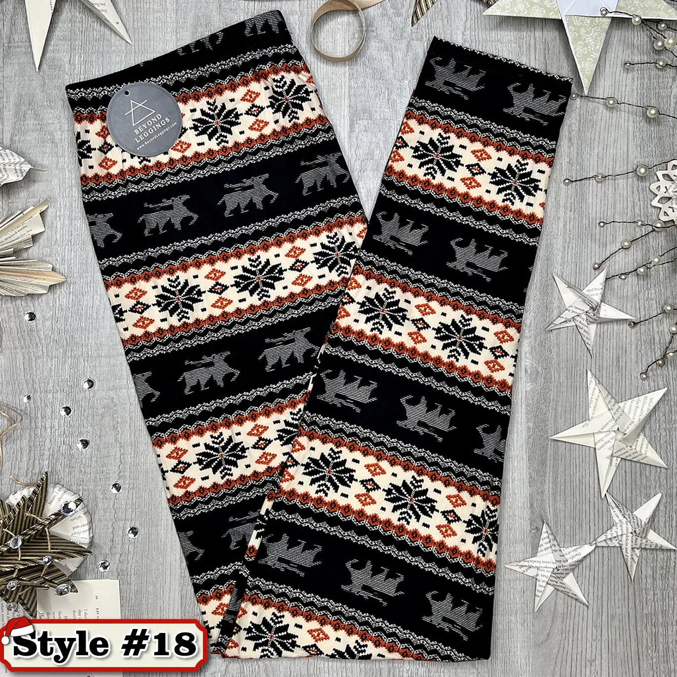 Mystery Christmas Print Soft Leggings