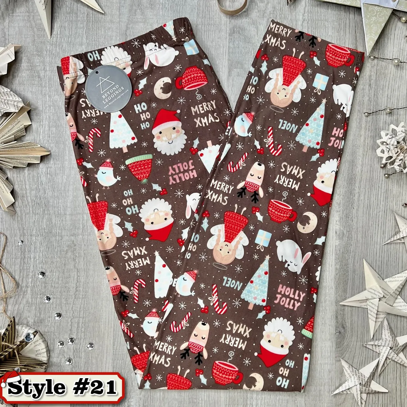 Mystery Christmas Print Soft Leggings