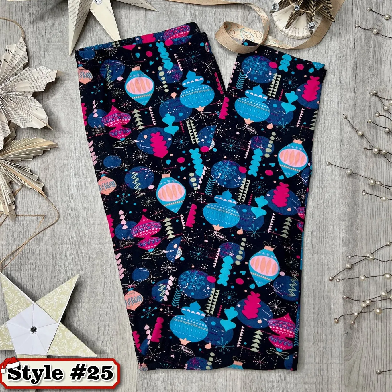 Mystery Christmas Print Soft Leggings