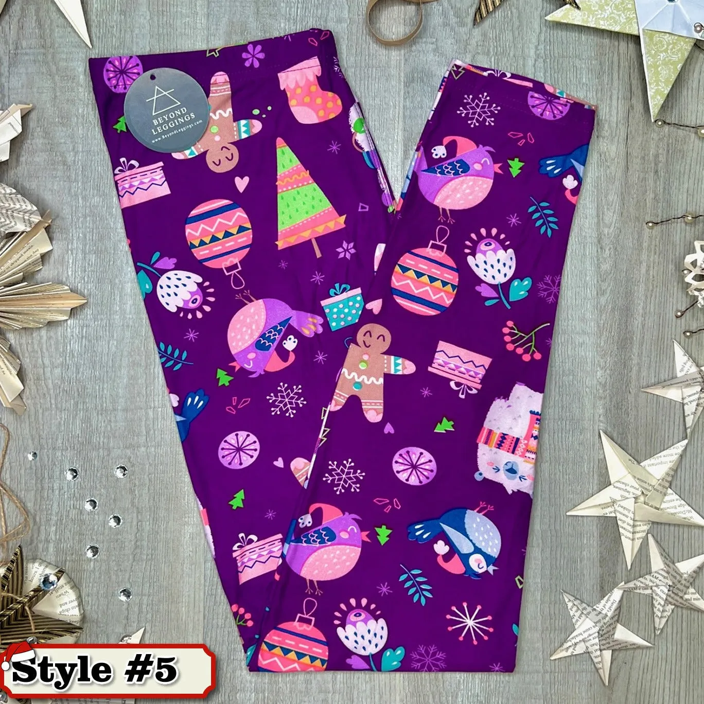 Mystery Christmas Print Soft Leggings