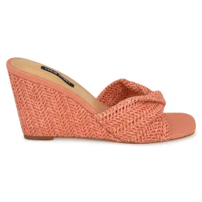 Nikhil Twist Wedge Sandals