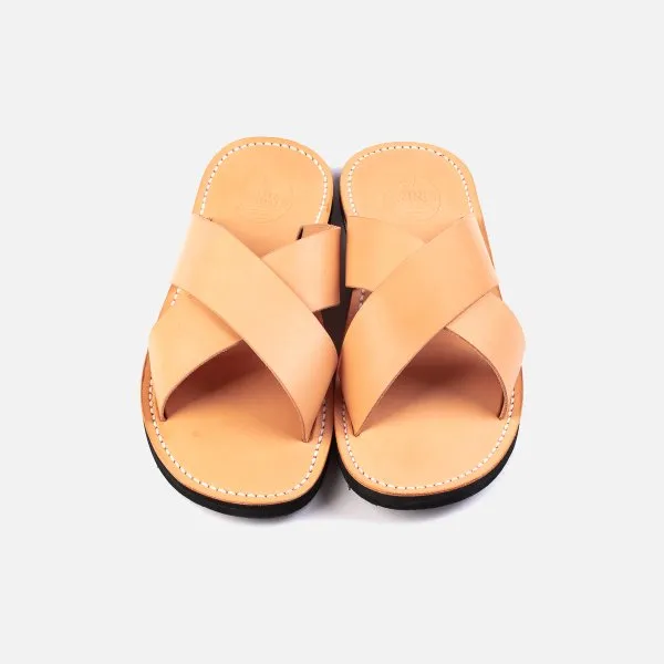 Obbi Good Label X Dr Sole Leather Cross Sandals in Natural