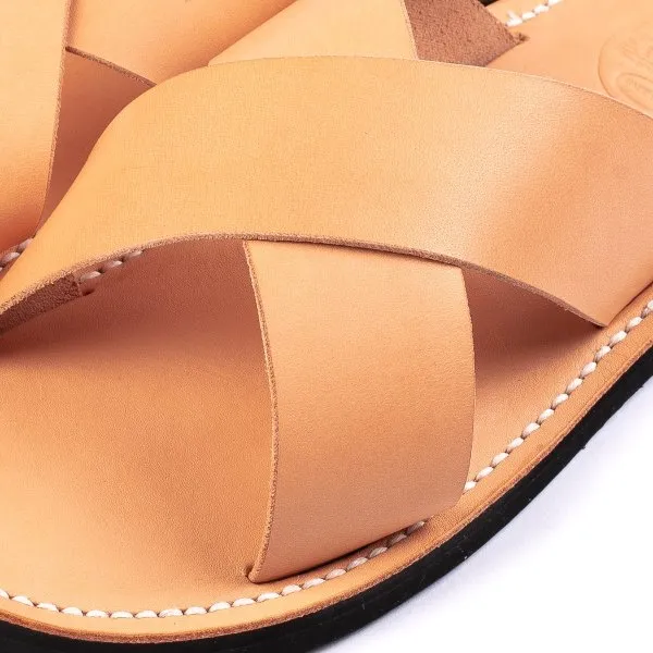 Obbi Good Label X Dr Sole Leather Cross Sandals in Natural