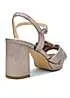 Paradox London Pewter Wide Fit Metallic ’Nerita’ Platform Sandals