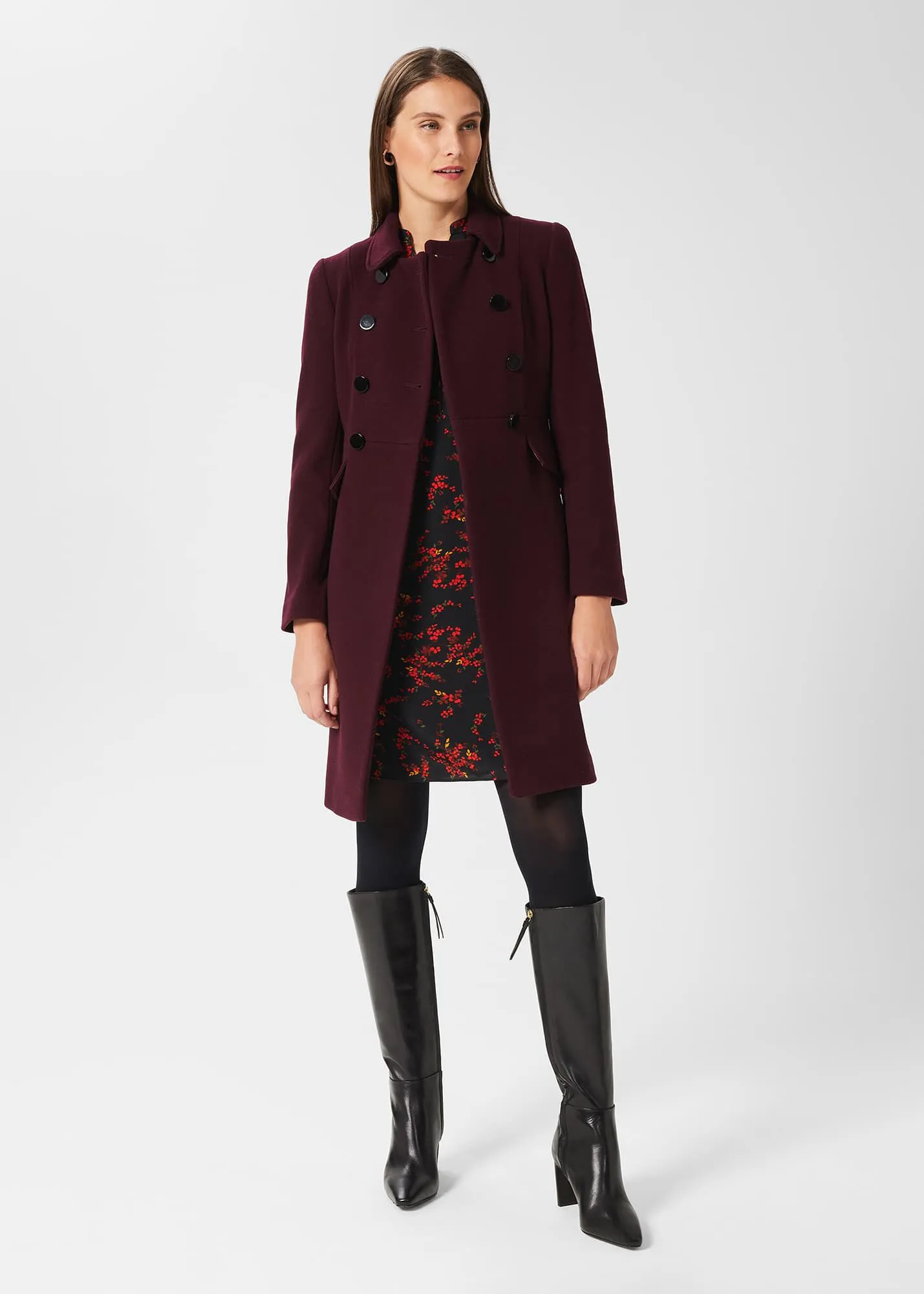 Petite Janaya Wool Blend Coat 