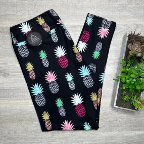 Pineapple Soft Leggings W/ Pocket In Yoga Band