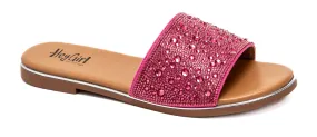 Pizzazz Rhinestone Sandals. - PINK Corkys