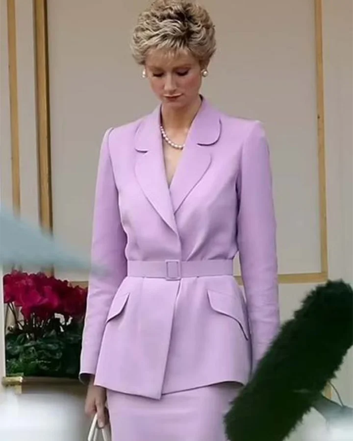 Princess Diana The Crown S05 Purple Coat