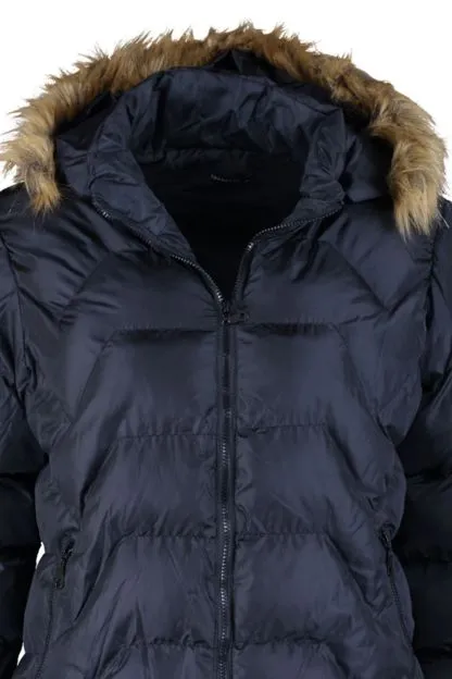 Regular Fit Hooded Fur Detailed Puffer Coat