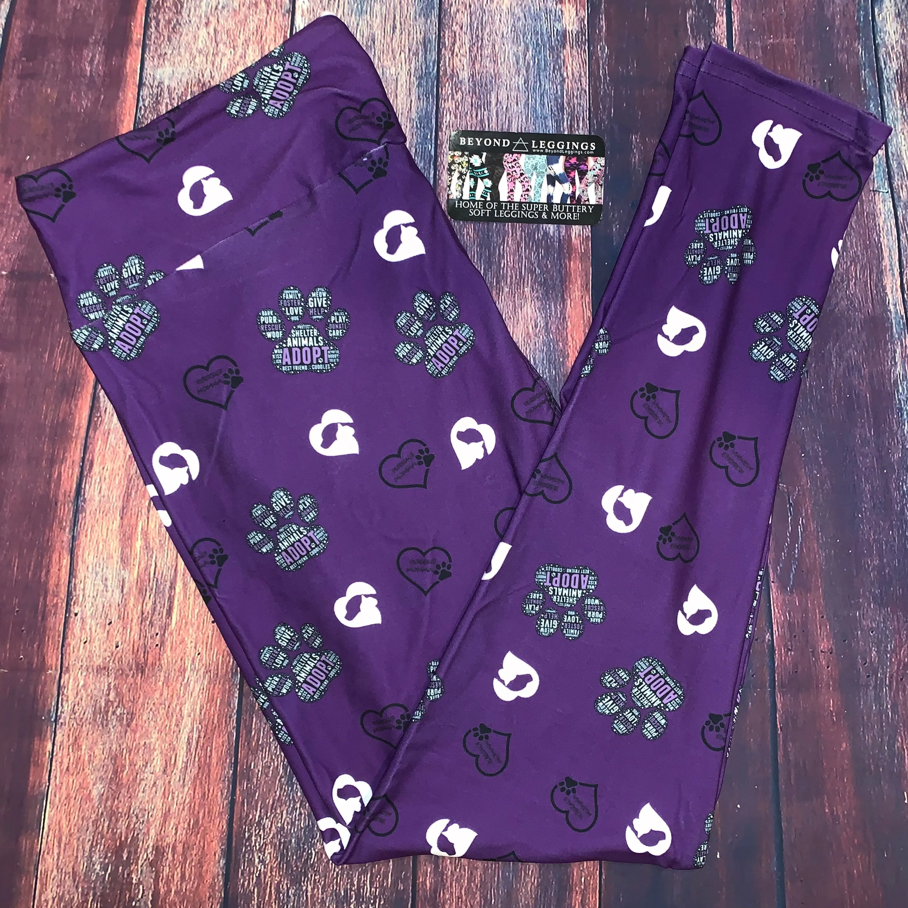 Rescue Mama Purple Soft Leggings