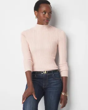 Ribbed Mockneck Sweater