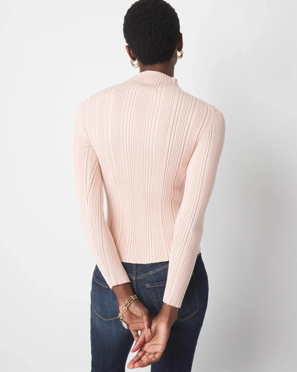 Ribbed Mockneck Sweater