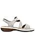 Rieker 659C7 Ladies White Hook & Loop Sandals