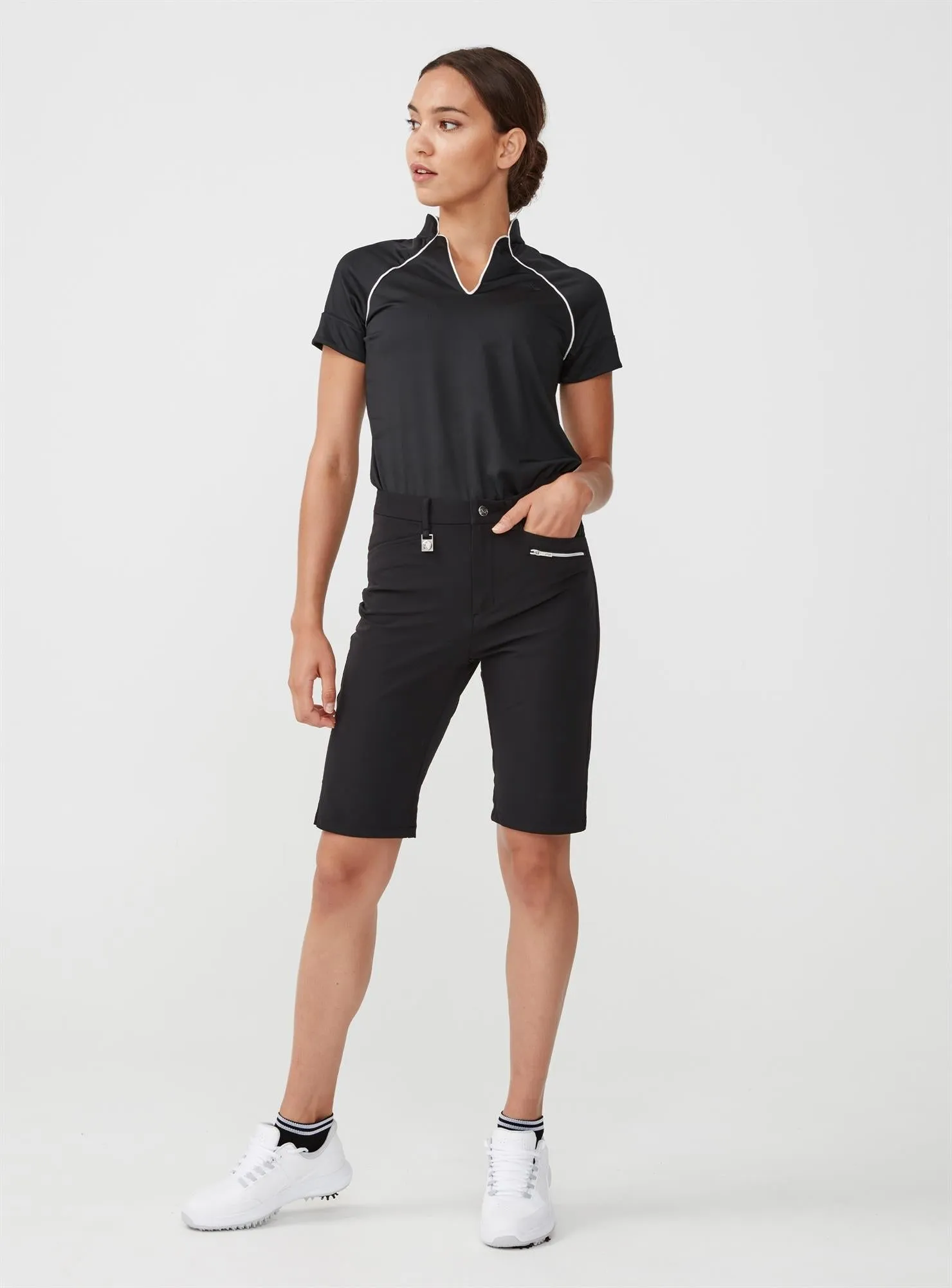 Rohnisch Ladies Comfort Stretch Golf Bermuda Shorts Black