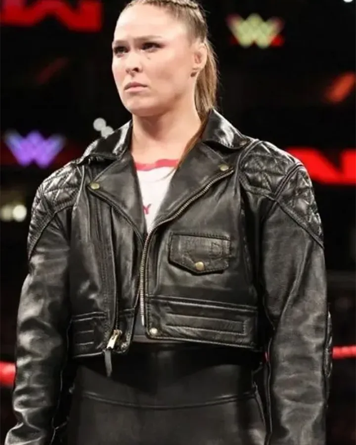 Ronda Rousey Black Leather Jacket | William Jacket