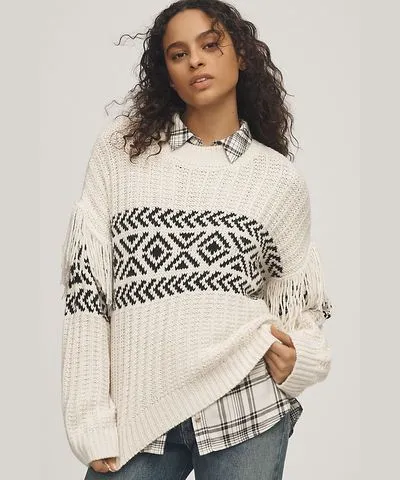 Sanctuary Artisan Fringe Sweater