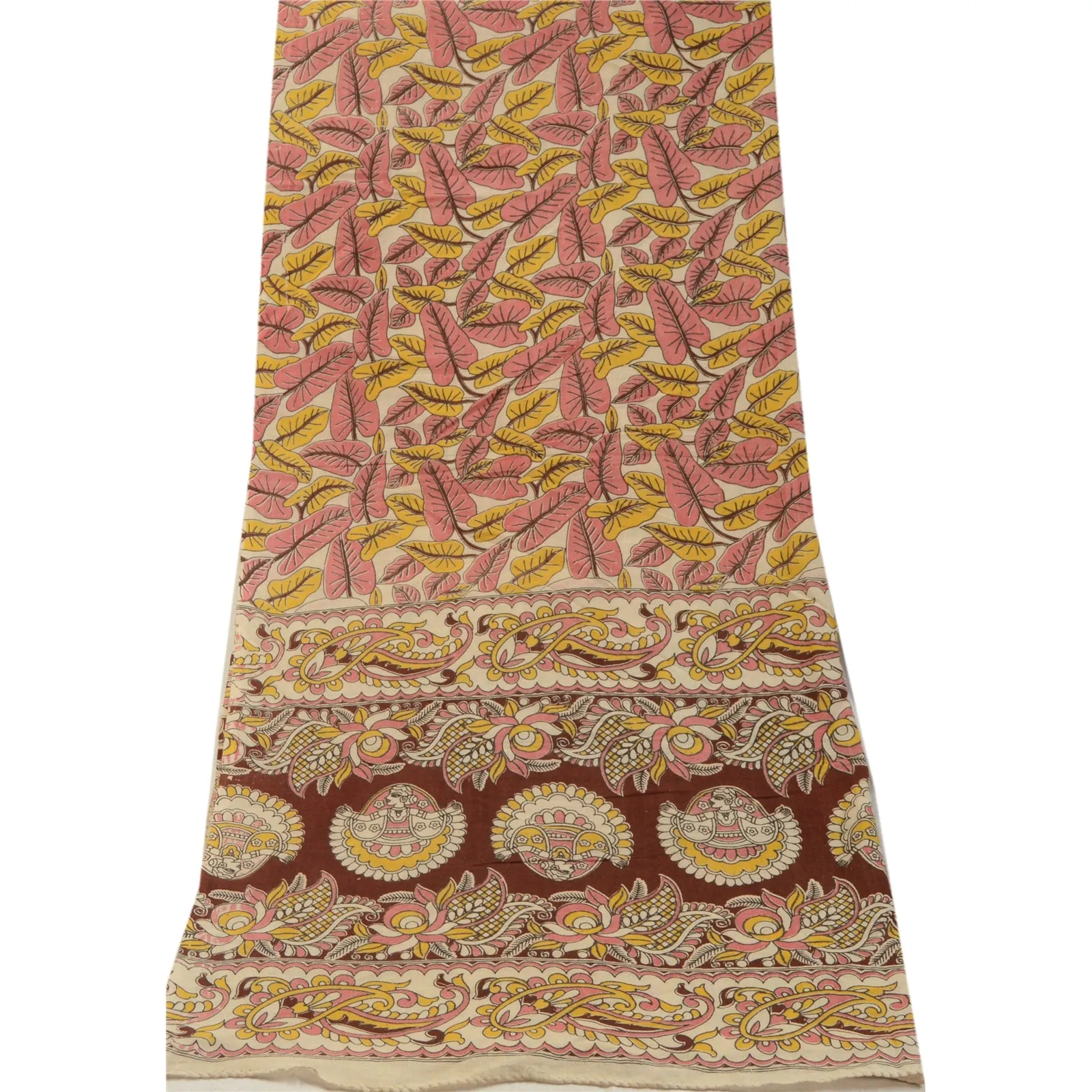 Sanskriti Vintage Dupatta Long Stole Pure Cotton Block Printed Kalamkari Scarves