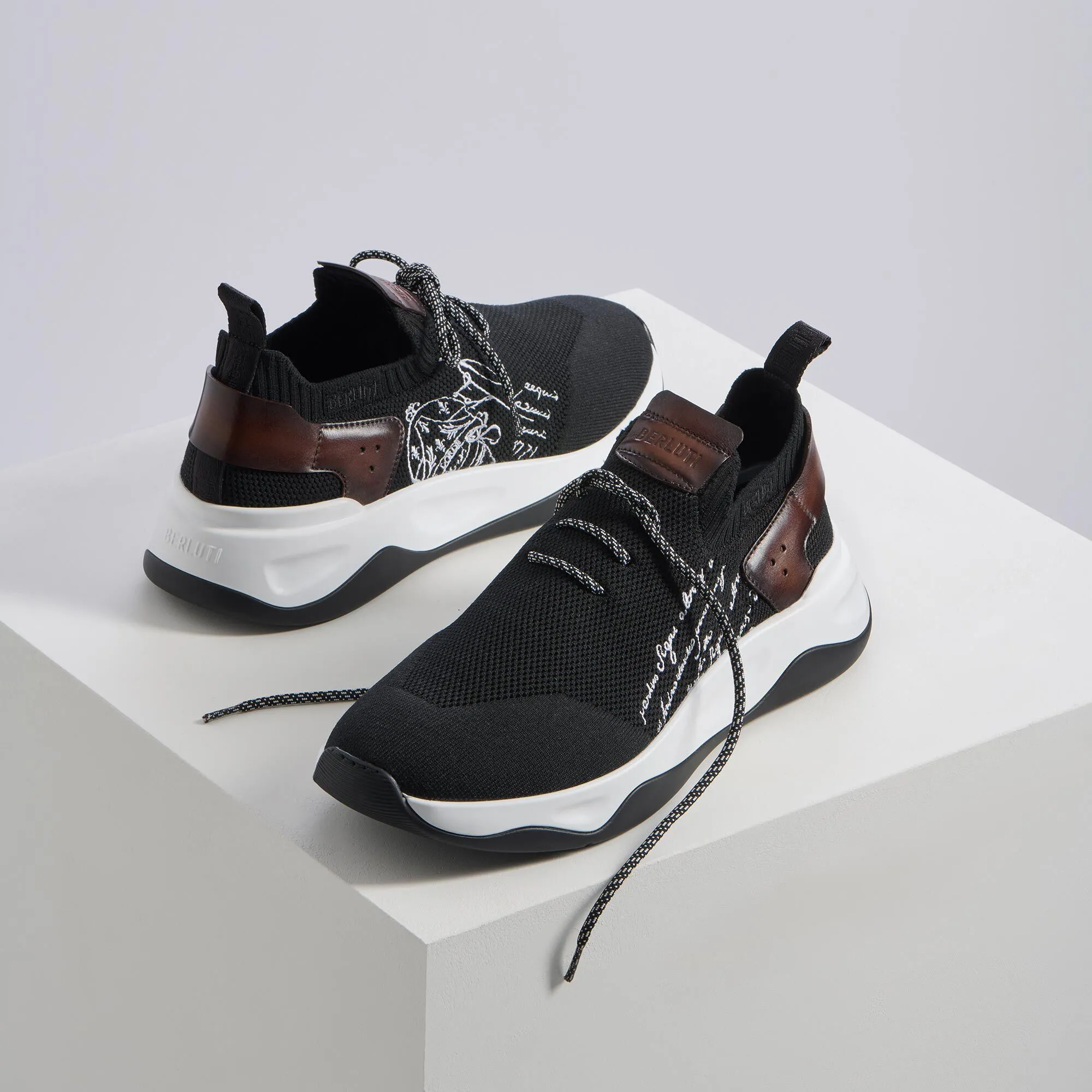 Shadow Knit And Leather Sneaker