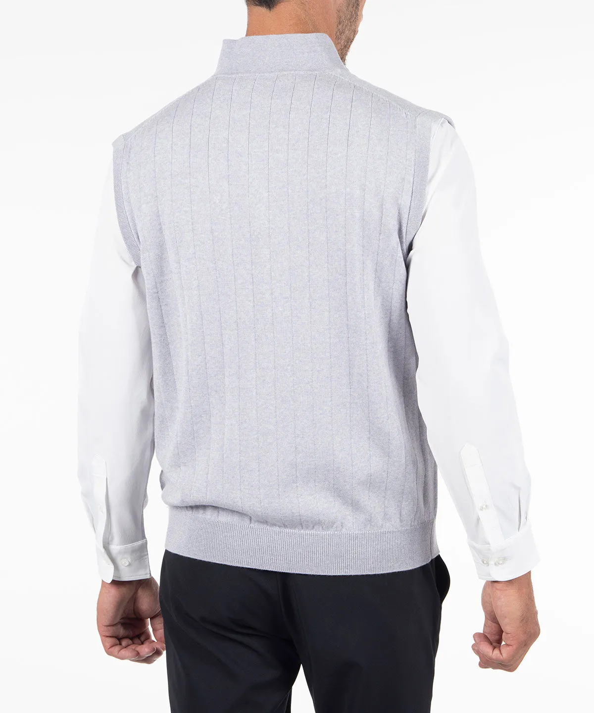 Signature Merino Lined Quarter-Zip Mock Neck Wind Vest