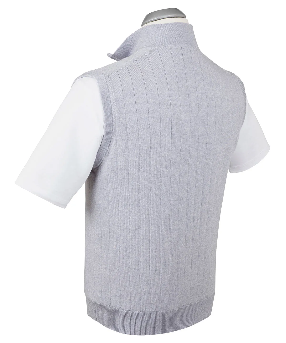 Signature Merino Lined Quarter-Zip Mock Neck Wind Vest