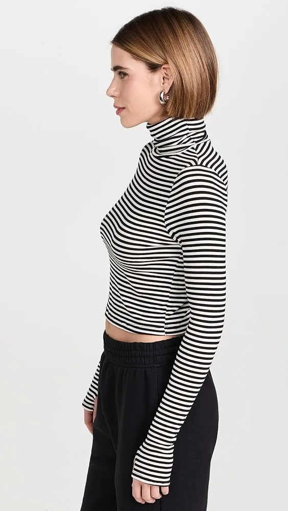 Splits59   Jackson Rib Cropped Turtleneck 