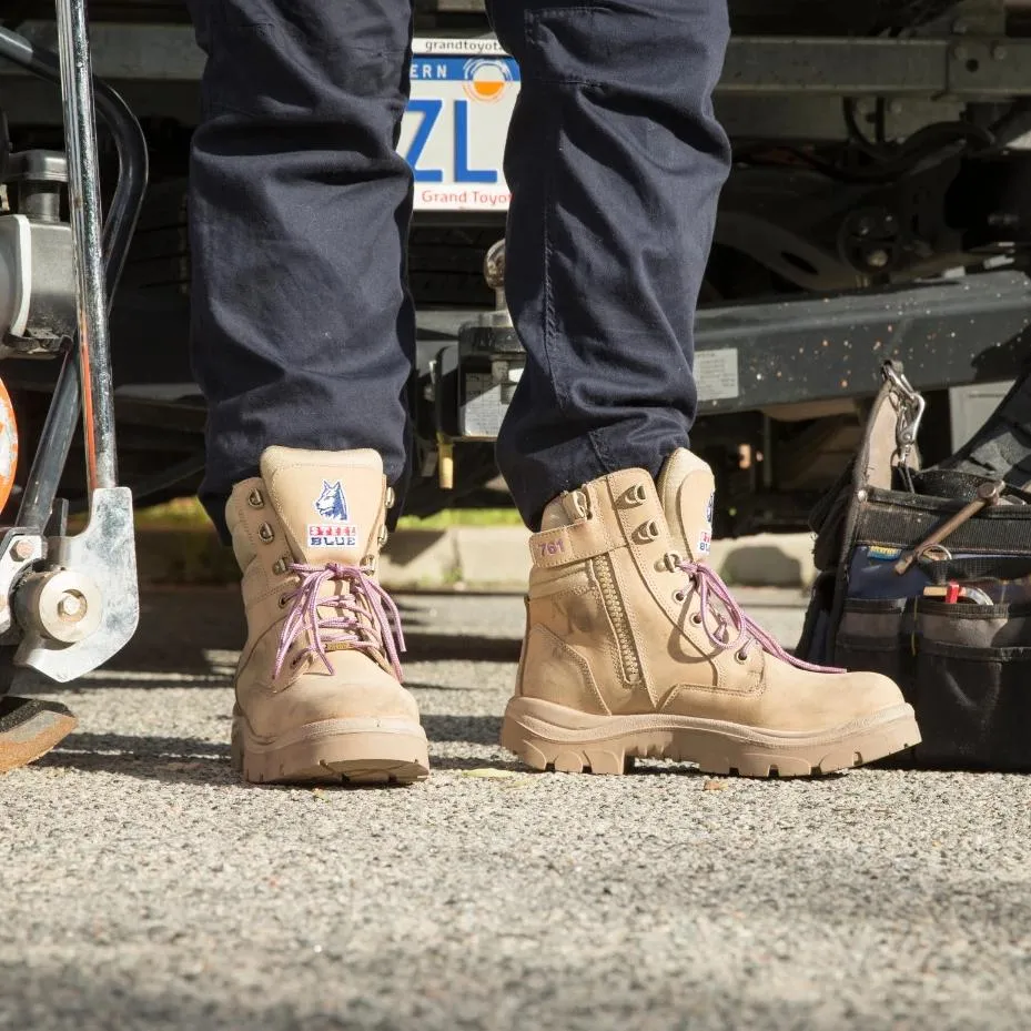 Steel Blue Southern Cross Ladies Steel Cap Zip Sided Safety Work Boots