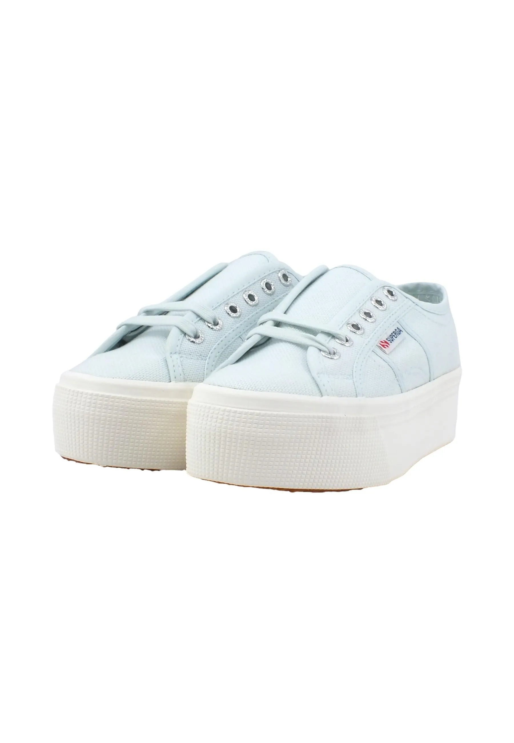 SUPERGA 2790 Sneaker Platform Donna Azure Ice Avorio S9111LW