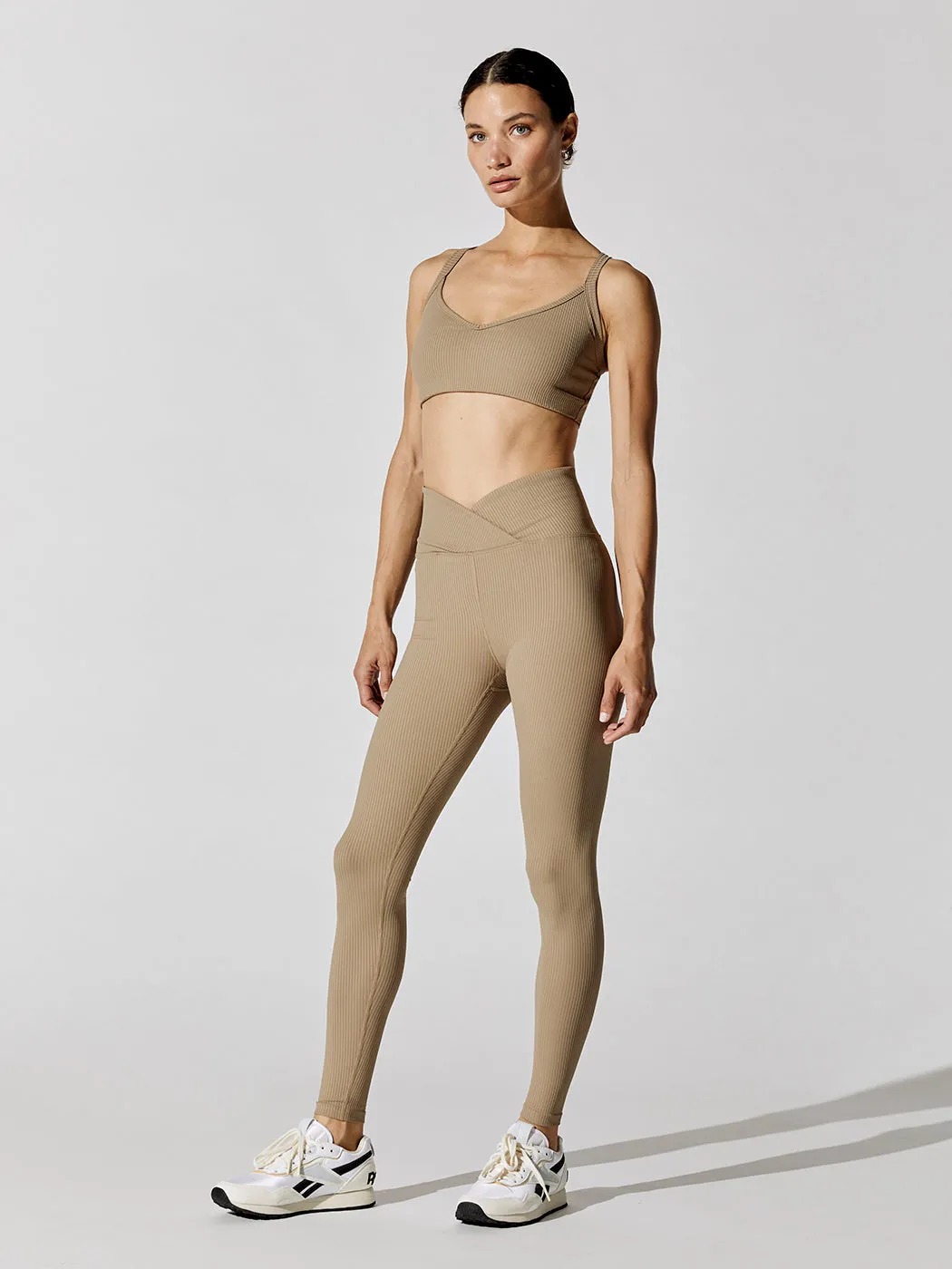 Veronica Ribbed Legging - Caribou