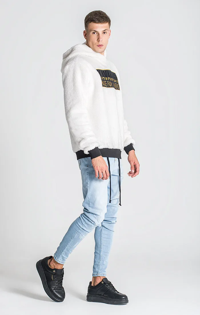 White Denver Sherpa Hoodie