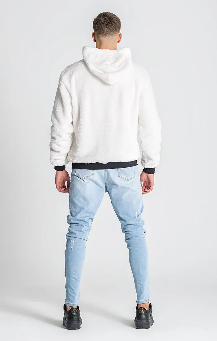 White Denver Sherpa Hoodie