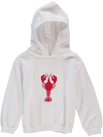 Zip Back Sweater - White, Crawfish